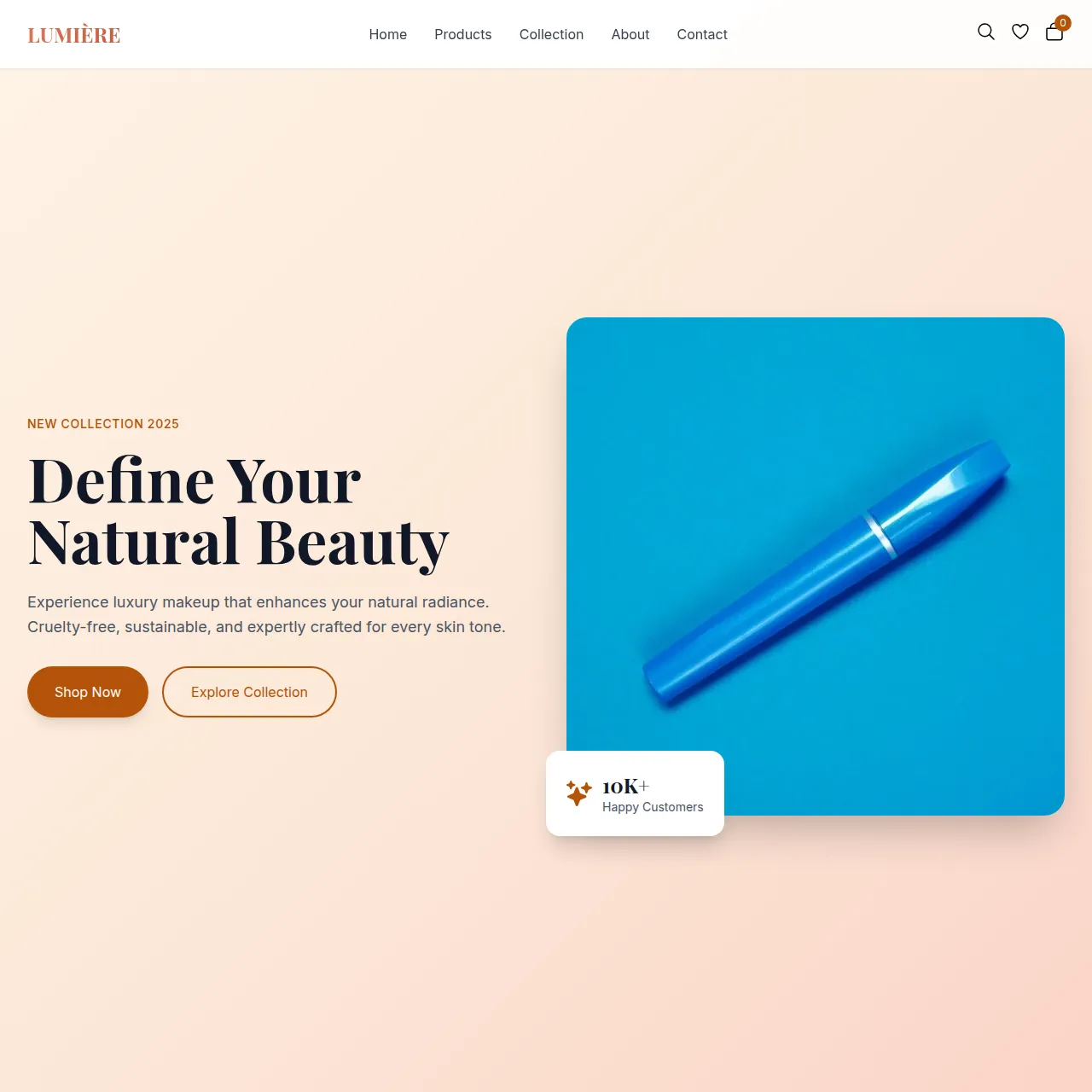 Lumiere Makeup Project Screenshot