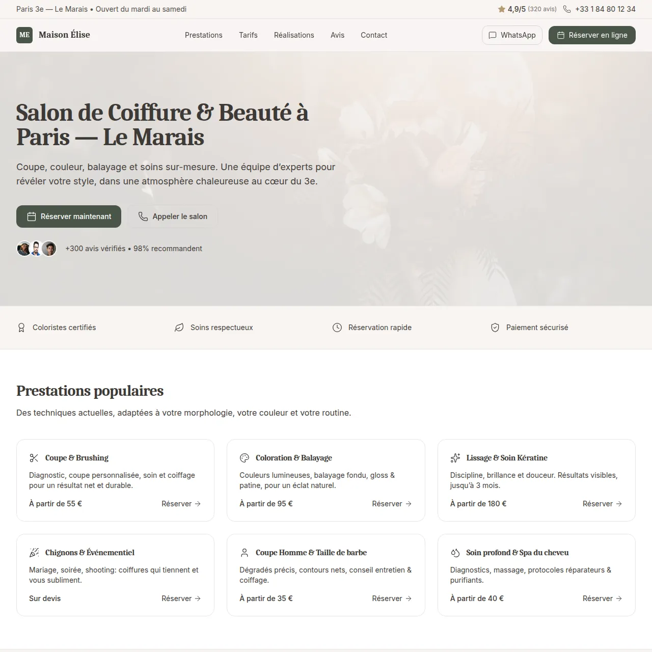 Maison Elise Project Screenshot